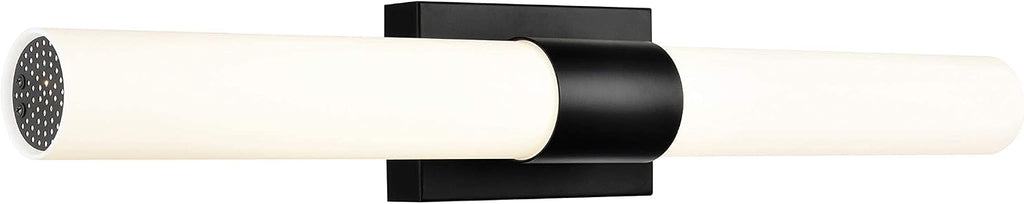 Linea di Liara Perpetua Modern LED Bathroom Vanity Light Bar 30 Inch Matte Black Bathroom Light Fixtures Over Mirror and Over Sink, Dimmable White Frosted Glass Shade, UL Listed