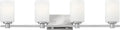 Hinkley Karlie Transitional Four Light Bathroom Vanity Fixture, Chrome