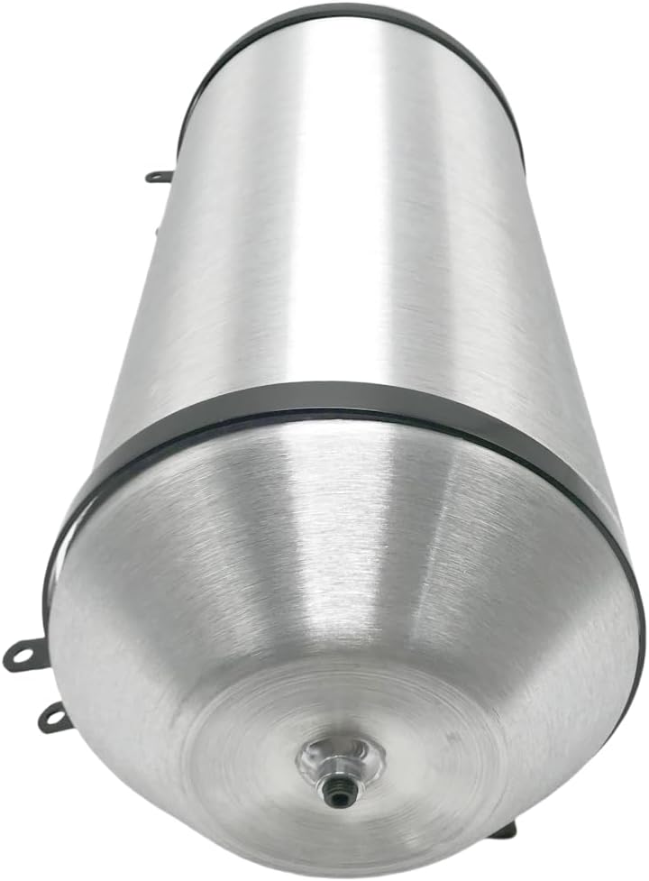 JSD 9 Gallon 10x26' Aluminum Auxiliary Vertical Gas Tank 1/4NPT Outlet- Heavy Duty Fuel Cell For Lawn Tractors, Generators