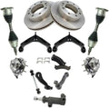 Kit Brake Pads Rotors Tie Rods Control Arms Axles for Chevy for Silverado 1500HD/3500 Classic 2007,for GMC for Sierra 1500HD/3500 Classic 2007 202-13810