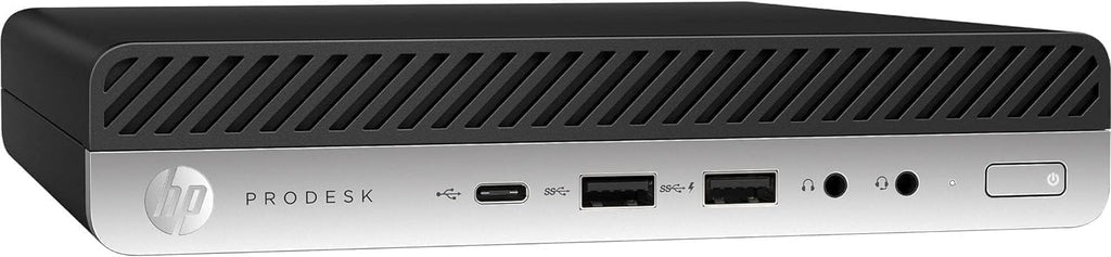 HP ProDesk 600 G4 Mini Desktop PC with 24' FHD Monitor and RGB Speakers PC Set, Intel Core i5-8500T, 8 GB RAM, 256 GB SSD, USB Keyboard & USB Mouse, Windows 11 Pro (Renewed)