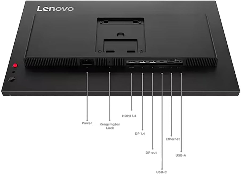 Lenovo ThinkVision T24D-40 24' Class Full HD LED Monitor - 16:9 - Eclipse Black
