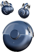 Clip On Headphones Open Earbuds Clip On Earbuds Open Ear Buds Wireless Bluetooth 5.3 Sport Earphones Built-In Mic 56H Playtime Charging Case Ipx5 Waterproof Ear Bud Wireless for Exercise blue