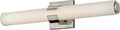 Hinkley Aiden 22.75' Integrated LED Bath Vanity Bar, Modern Baton Style, Etched White Glass, Mount Vertically or Horizontally, Polished Nickel Finish