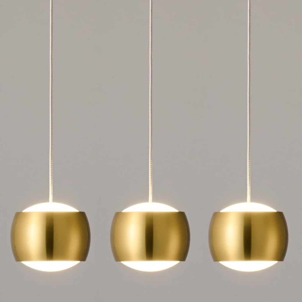 Modern LED Dimmable Pendant Light fixtures,Mini Island Pendant Lighting for Kitchen Island Dinning Room,Bedroom,Bar, Kitchen Island Ceiling Hanging Light Fixtures(gold-3-Pack)