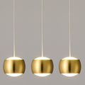 Modern LED Dimmable Pendant Light fixtures,Mini Island Pendant Lighting for Kitchen Island Dinning Room,Bedroom,Bar, Kitchen Island Ceiling Hanging Light Fixtures(gold-3-Pack)