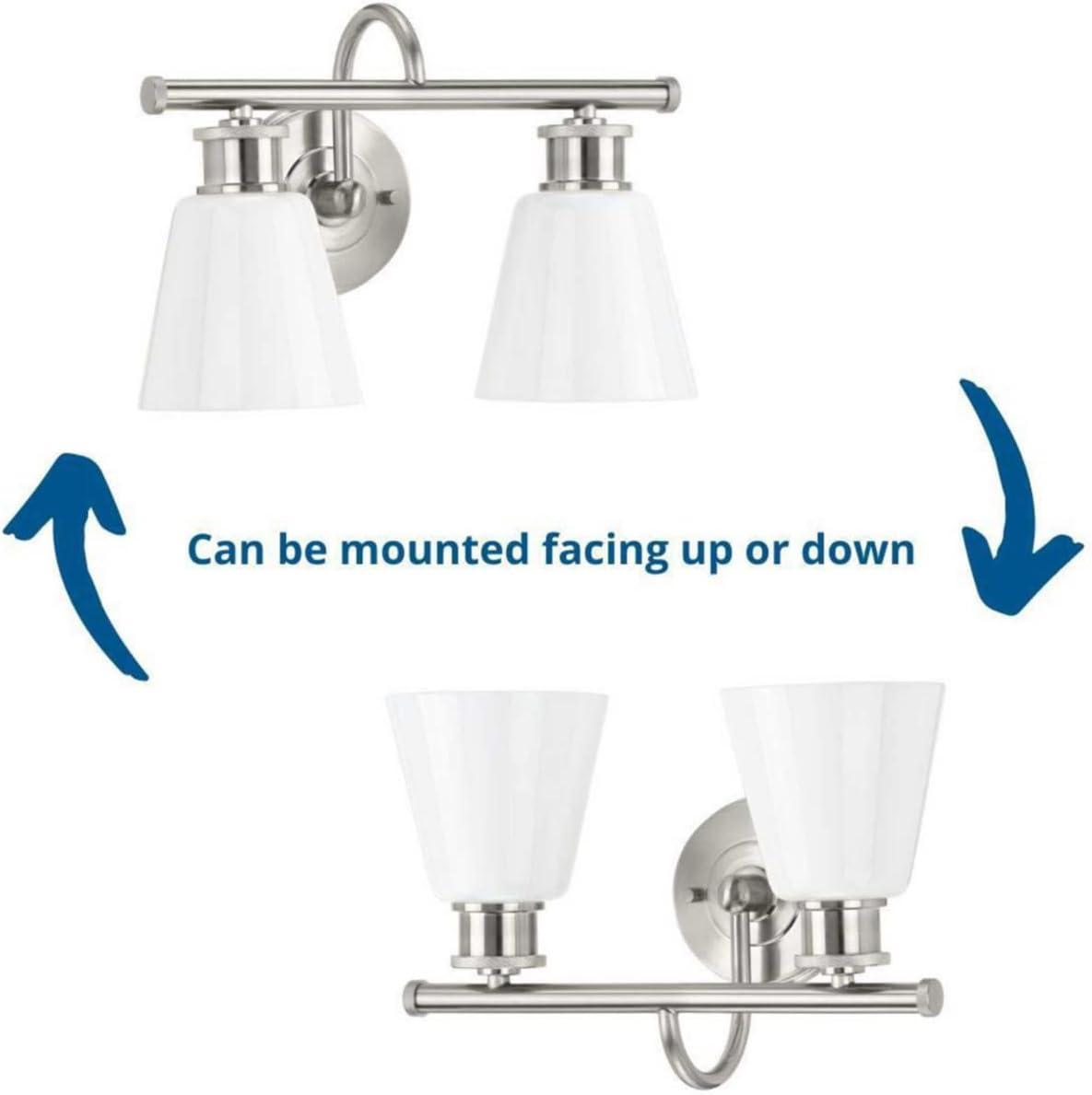Progress Lighting P300315-009 Transitional Two Light Bath Bracket from Ashford Collection in Pewter, Nickel, Silver Finish,