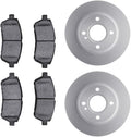 Front Rotors and Brake Pads Replacement fits Ford Fiesta 2011 2012 2013 2014 2015 2016 2017 2018 1.6L l4, fits Ford Fiesta 2014 2015 2016 2017 1.0L l3, 1PCS