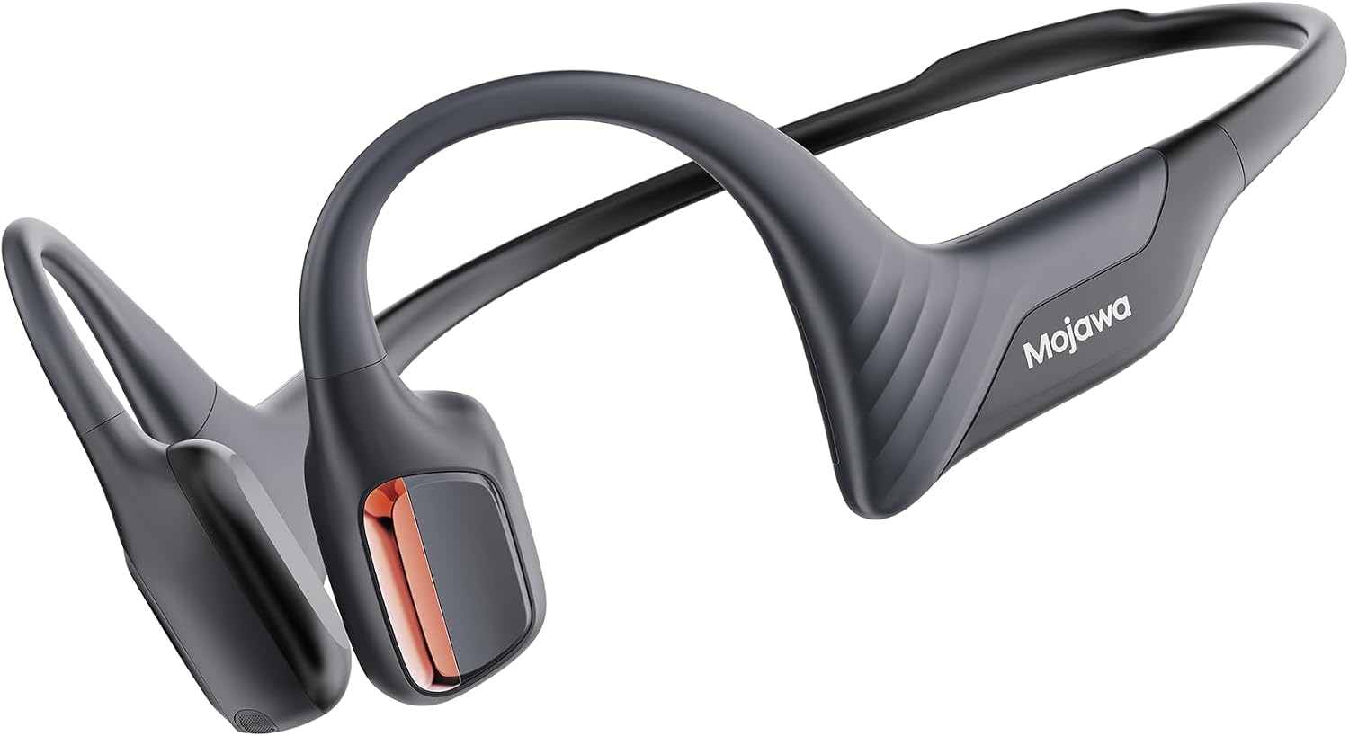 mojawa Purra Run Bone Conduction Sport Headphones, Open-Ear Bluetooth Headphones with Mic, IP67 Waterproof, Deep Bass, Voice Control, Secure Fit for Running, Cycling, and Workouts (Black)