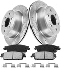 Brake Pads and Rotors Kit Rear Brake Kit Compatible with 2007-2013 Chevy Silverado 1500, 2007-2014 Chevy Tahoe, Automotive Replacement Brake Kits 55133 D1194-8312 Anti-rust Oil Protected