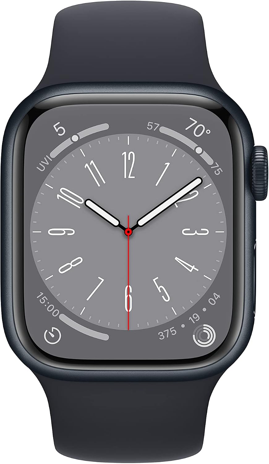 Apple Watch Series 8 [GPS + Cellular, 41mm] - Midnight Aluminum Case with Midnight Sport Band, M/L (Renewed)