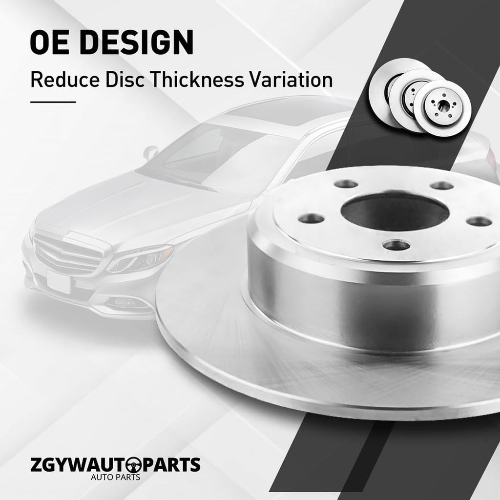 Front Brake Pads and Rotors Kit - Brake Kit Replacement for Ford EcoSport 2004 2005 2006 2007 2008 2009 2010 2011 2012 2.0L l4, for Ford Fiesta 2005 2006 2007 2008 2009 1.6L l4
