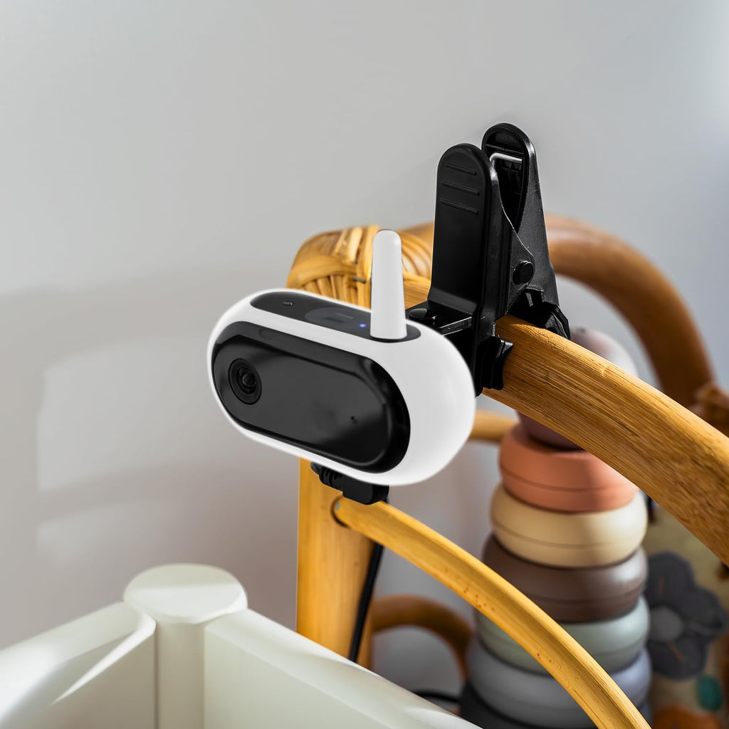 Tiny Traveler Add-On Ai Baby Car Camera – 1080P HD, Night Vision, 1000Ft Long Range, Night Light, Lullabies, Easy Install for Twins, 2 Kids, or Pets (Monitor Not Included)