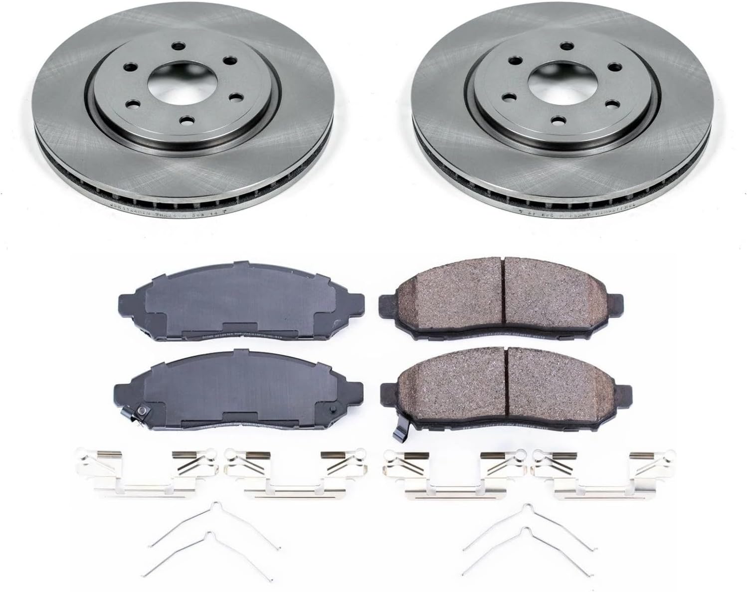 PowerStop Front Brake Kit for Nissan Frontier 2016-24 - Z17 Ceramic Brake Pads & Disc Rotors Replacement, KOE8325