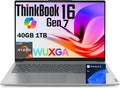 Lenovo ThinkBook 16 G7 16' WUXGA FHD+ Business Laptop, Powerful Ryzen 5 7533HS (Beat i7-1355U), 40GB DDR5 RAM, 2TB PCIe SSD, Fingerprint, HDMI, SD Card Reader, RJ-45, Wi-Fi 6, BT5.3 Windows 11 Pro