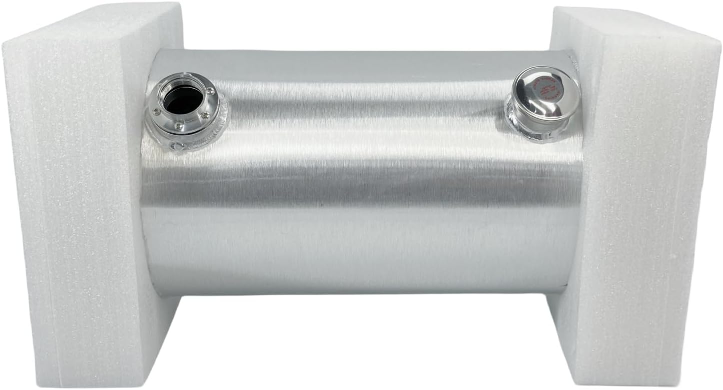 JSD 12.5 Gallons 12' x 26' Universal Aluminum Gas Tank With Level Gauge 1/4' NPT Outlet For lawn mowers