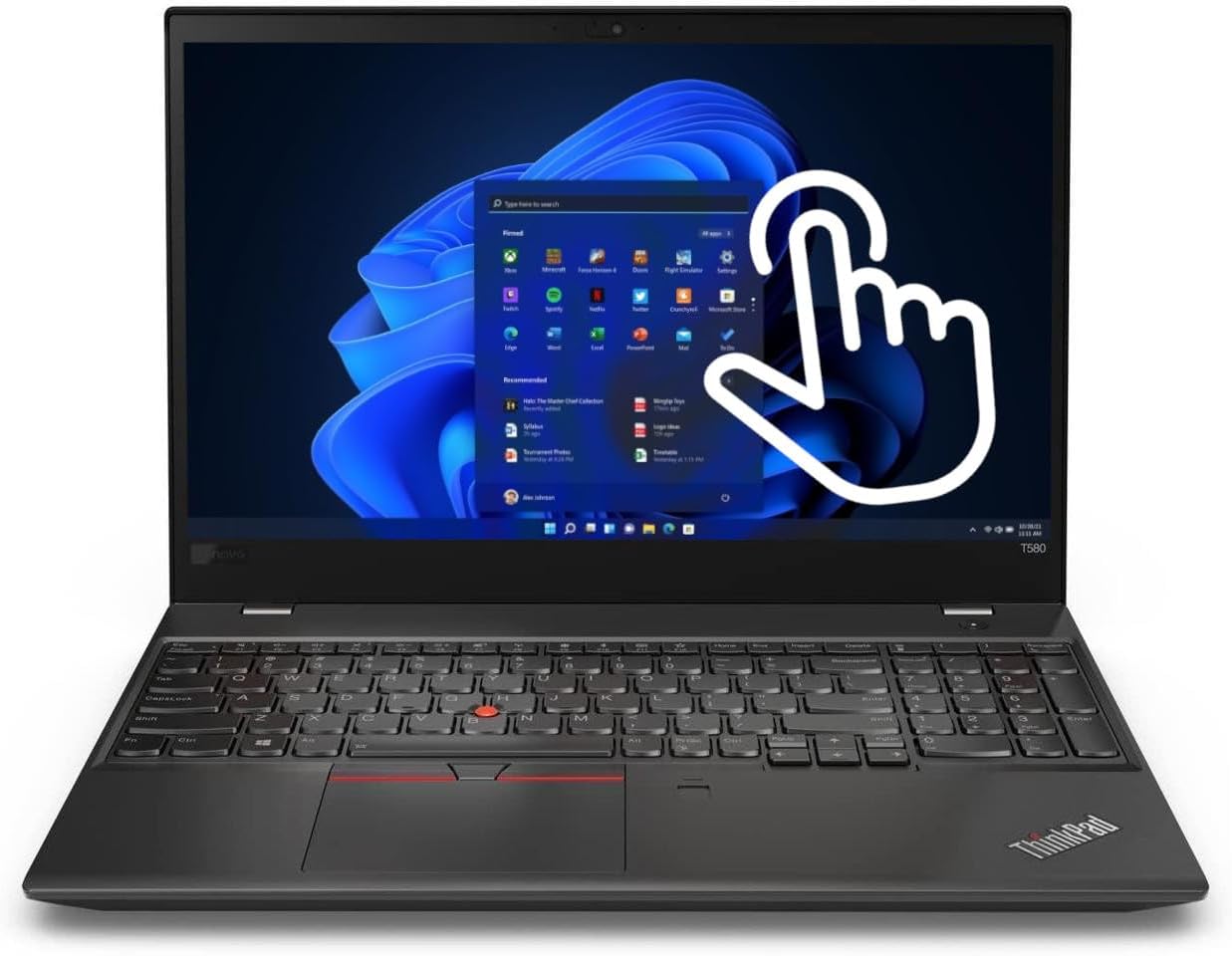 Lenovo ThinkPad T580 15.6' 1080p Full HD Touchscreen Laptop, i7-8650U 1.9GHz, 32GB DDR4, 1TB NVMe SSD, USB C Thunderbolt 3, HDMI, Webcam, Windows 11 Pro (Renewed)