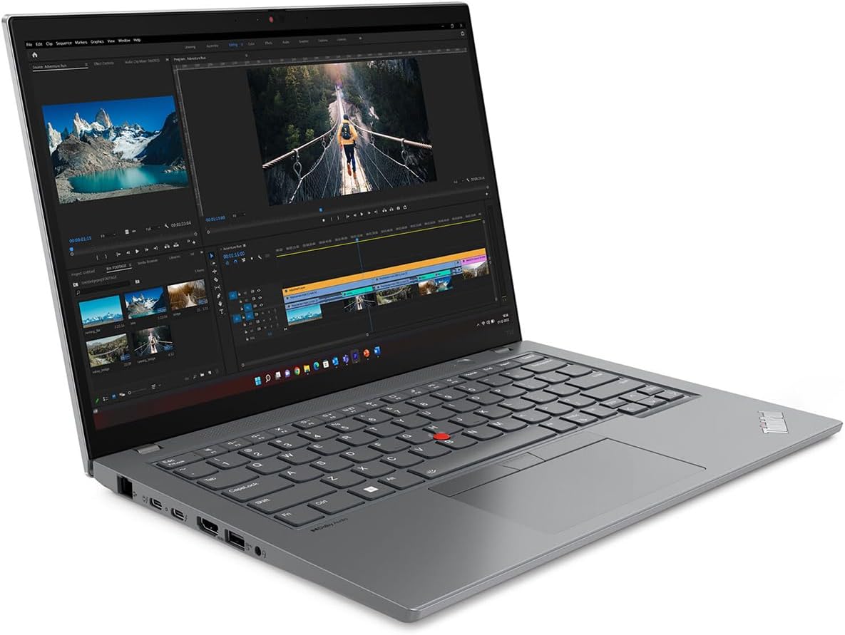 Lenovo ThinkPad T14 Gen 4 21HD002BUS 14' Notebook - WUXGA - 1920 x 1200 - Intel Core i7 13th Gen i7-1355U Deca-core (10 Core) - 16 GB Total RAM - 16 GB On-Board Memory - 512 GB SSD - Storm Gray