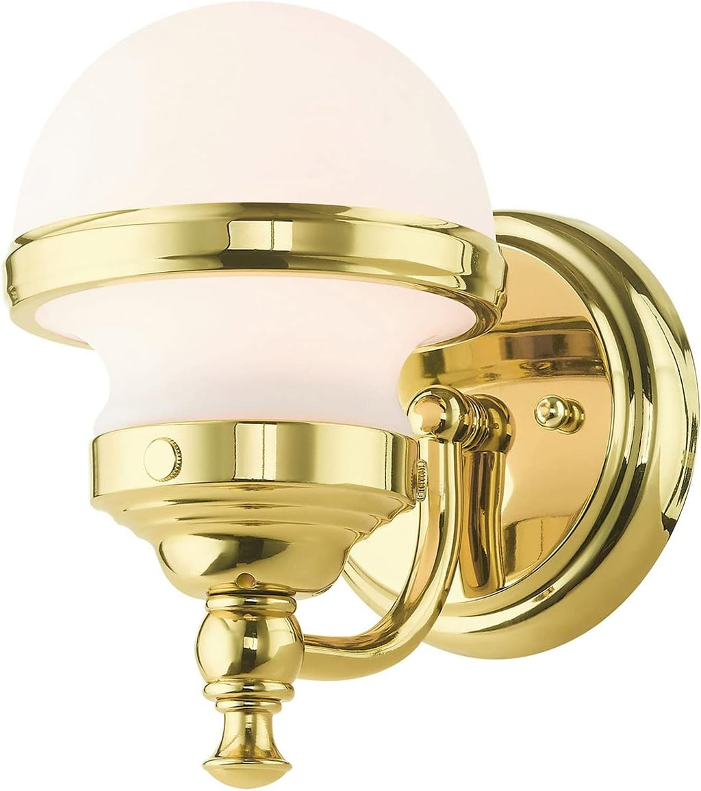 Livex Lighting1 Light Polished Brass Wall Sconce