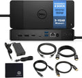 Dell WD22TB4 Thunderbolt 4 Dock 180W - 40Gbps, 3-Year Warranty, USB-C/USB-A Dell Docking Station with 180W Adapter + Techtray Cables & Cloth - Supports Dual/Triple Monitor & 4K Displays (New)