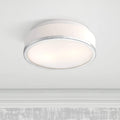 Possini Euro Design Mavis Modern Ceiling Light Flush-Mount Fixture 10 1/4' Wide Sleek Chrome 2-Light White Opal Glass Shade for Bedroom Kitchen Living Room Hallway Dining Bathroom Schoolhouse House