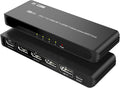 DisplayPort Splitter for 4 Monitors, Three DP with HDMI Adapter 8K@60Hz Extended Display 1 in 4 Out DisplayPort MST Hub for Multiple Monitor, Compatible with Computer, Graphic Card, PC