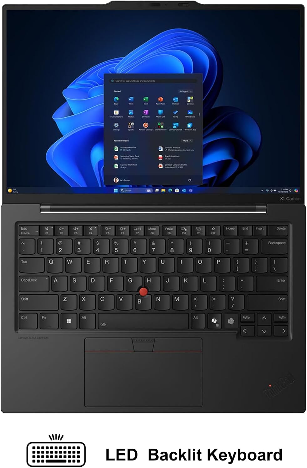 Lenovo ThinkPad X1 Carbon Gen 13 Aura Edition Laptop 14' WUXGA Touch (500nits 100% sRGB) Intel 12-core Ultra 7 255U 32GB RAM 4TB SSD for Creator Business Professional Win11Pro ICP Hub