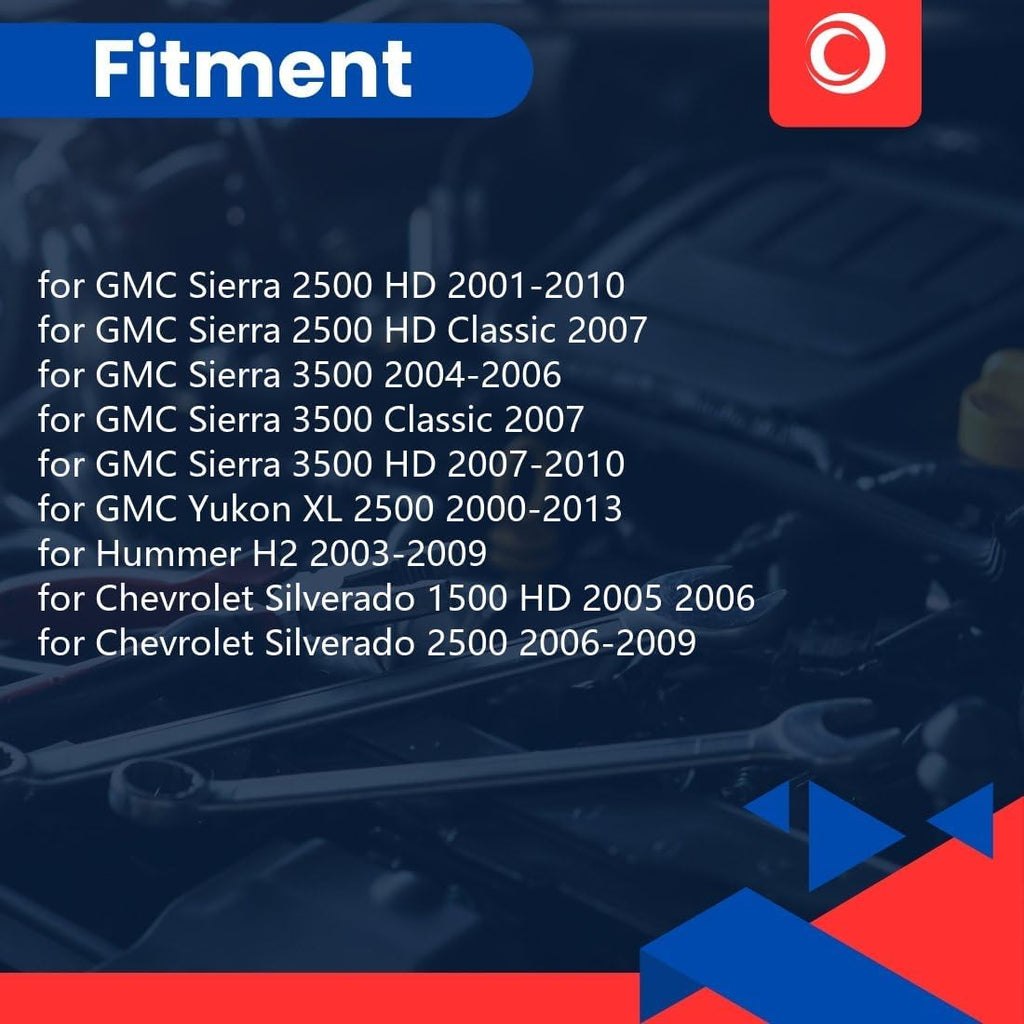 Arrhythmic Front Rear Brake Pads for Chevy Silverado 3500 Classic 8.1L 2007, for Chevy Silverado 2500 5.3L 1999 2000, for Chevy Silverado 2500 5.7L 2001 2002 Automotive Replacement Pads 8PCs Break Pad