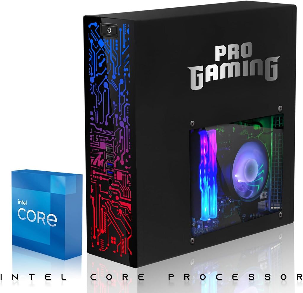 Hp Desktop Computer PC – Intel Core i5, 16GB ARGB RAM, 1TB SSD, 24 Inch Curved Monitor, GT 1030 Graphics, RGB Keyboard with AI Copilot Key, Mouse & RGB Speaker, Windows 11 (Renewed)