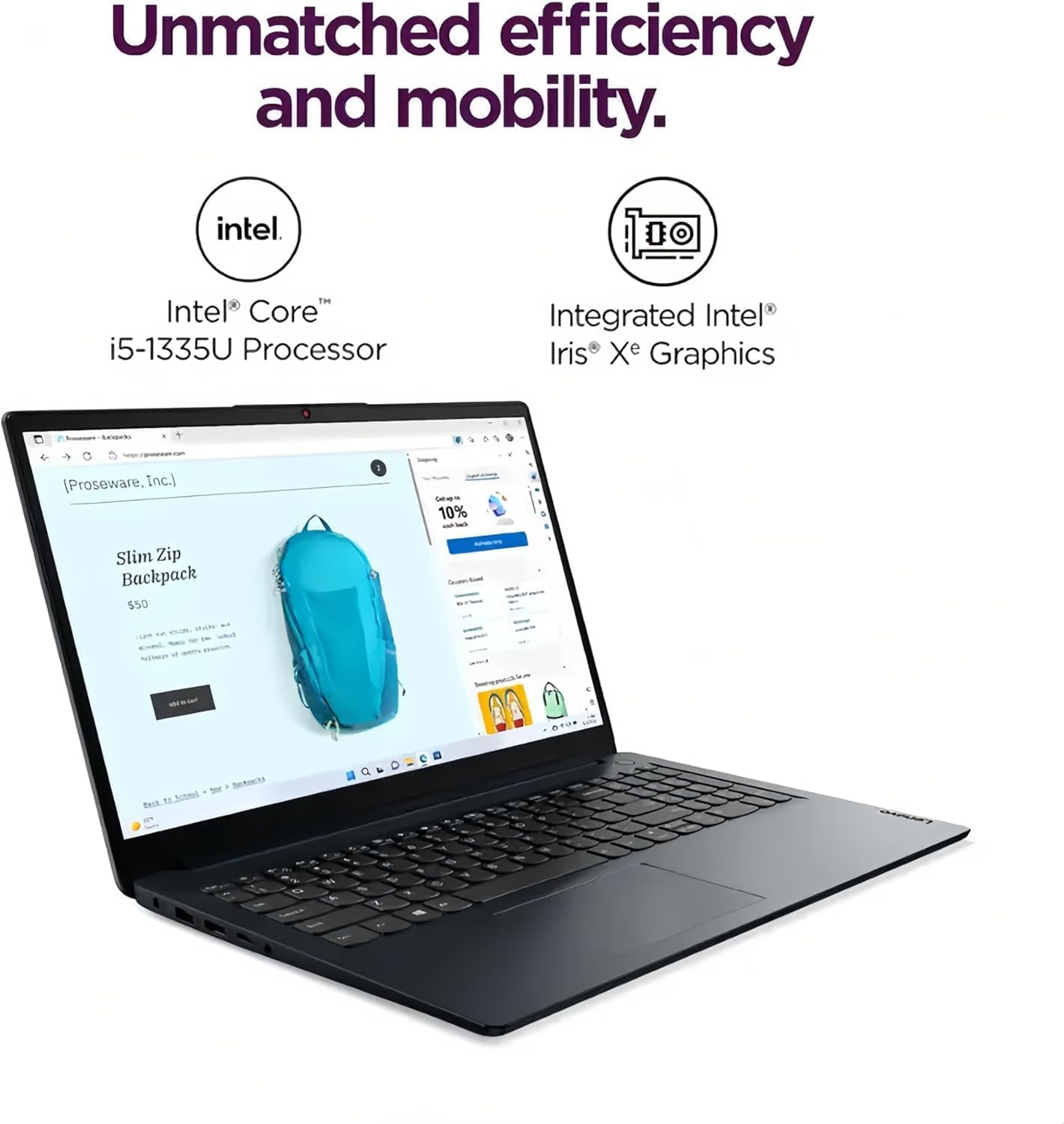 Lenovo IdeaPad 1i Laptop, 15.6' FHD Touchscreen, 13th Gen Intel Core i5-1335U Processor (Beats i7-1255U, Up to 4.6 GHz), 16GB RAM, 512GB SSD, Webcam, HDMI, Wi-Fi 6, Windows 11 Home, Blue, WOWPC USB