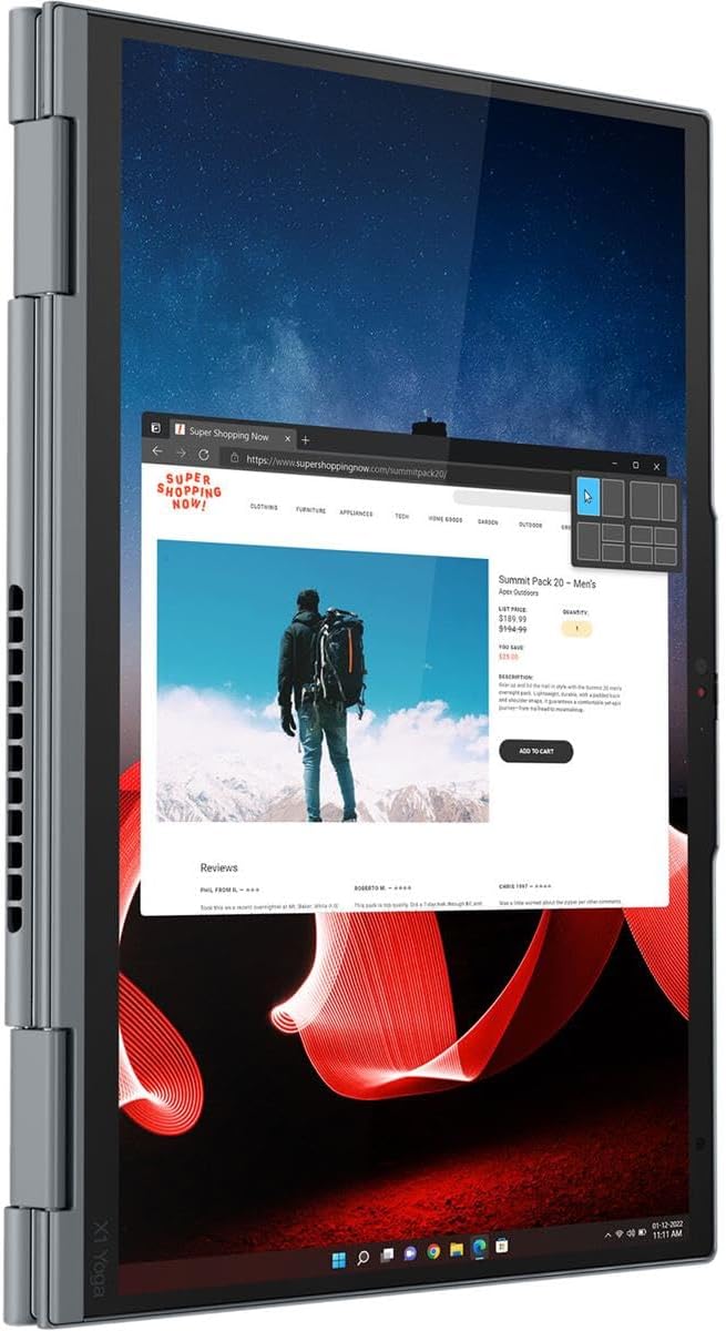 Lenovo ThinkPad X1 Yoga Gen 8 14' Touchscreen Convertible 2 in 1 Notebook - 1920 x 1200 - Intel Core i7 13th Gen i7-1355U - 16 GB RAM 512GB SSD (Renewed)