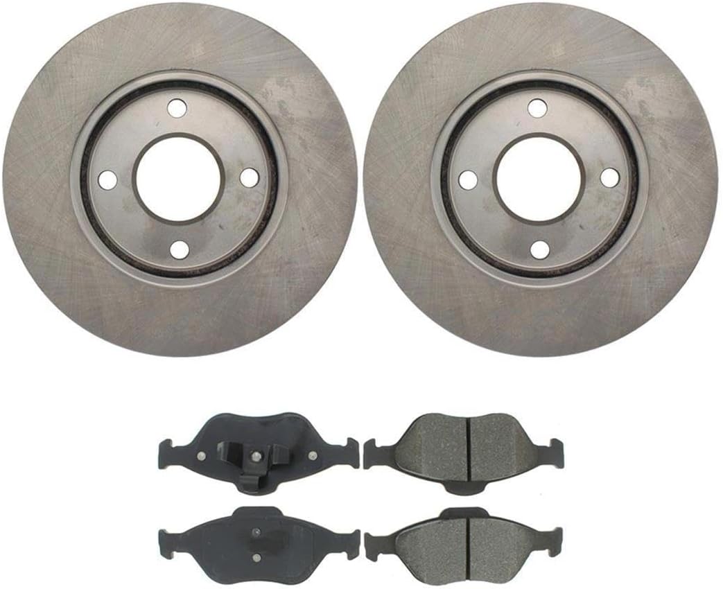 Brake Pads and Rotors Kit - Front Brakes and Rotors, Front Brake Kit fits Ford EcoSport 2012 2011 2010 2009 2008 2007 2006 2005 2004 fits Ford Fiesta 2009 2008 2007 2006 2005