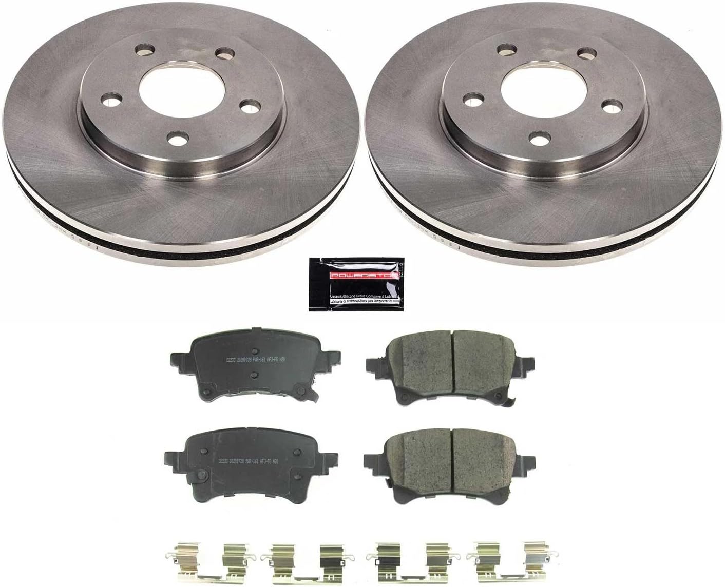 PowerStop Rear Brake Kit for Jeep Gladiator 2020-24 | Jeep Wrangler 2021-24 - Z17 Ceramic Brake Pads & Disc Rotors Replacement, KOE8490