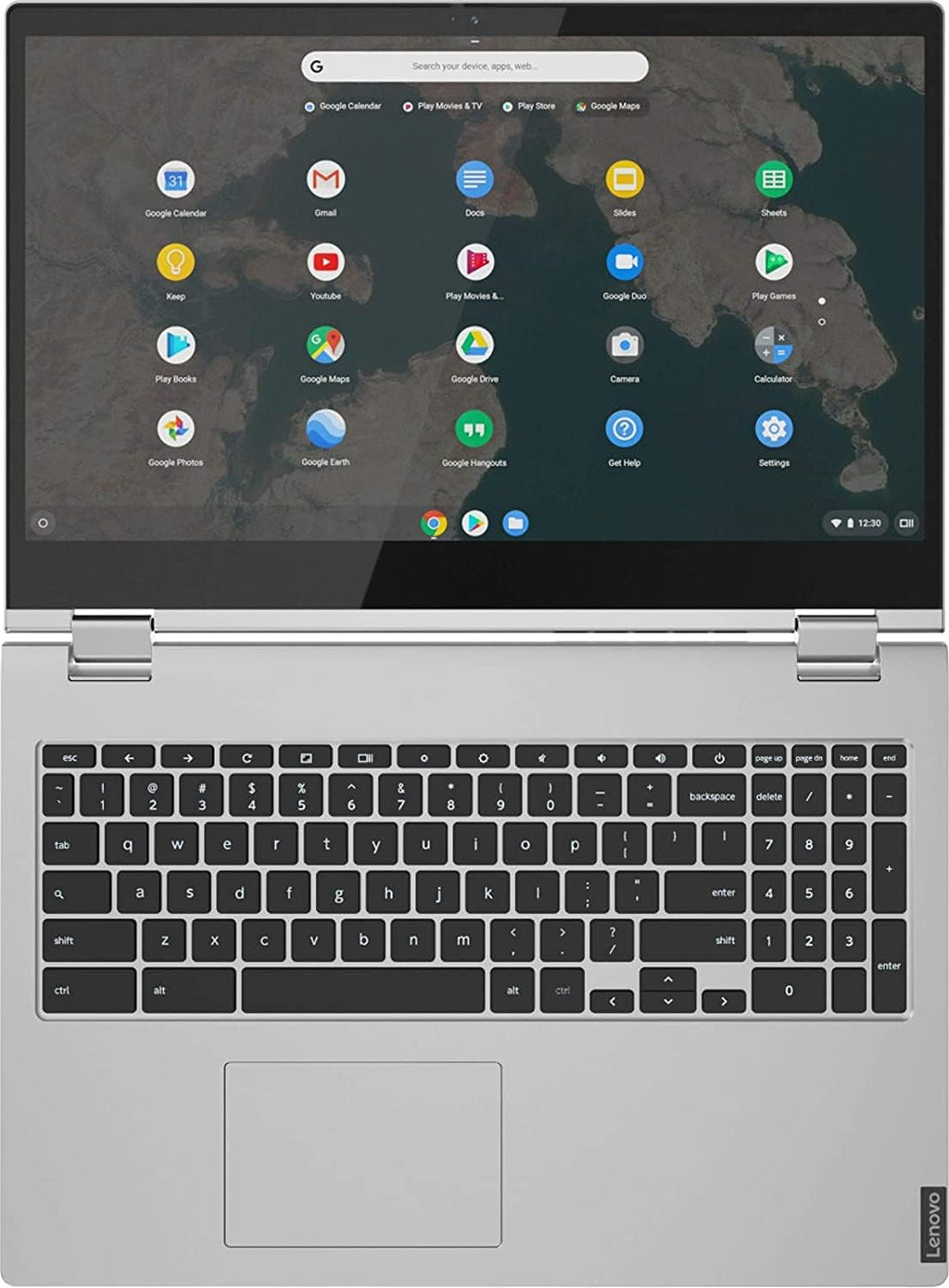 Lenovo C340 15.6'' FHD Touchscreen 2-in-1 Chromebook Laptop, Intel i3 CPU(Up to 3.4GHz), 4GB RAM, 320GB Space(64GB eMMC+256GB MSD), USB-C, Wi-Fi, Bluetooth, Webcam, Chrome OS, Grey