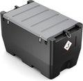 Fuel Transfer Tank, 50 Gallon for Diesel & Gasoline, Portable Fuel Tank with 12V Transfer Pump and 13.1ft Rubber Hose, 10.6 GPM Gas Tank, Auto Fueling Nozzle, Black
