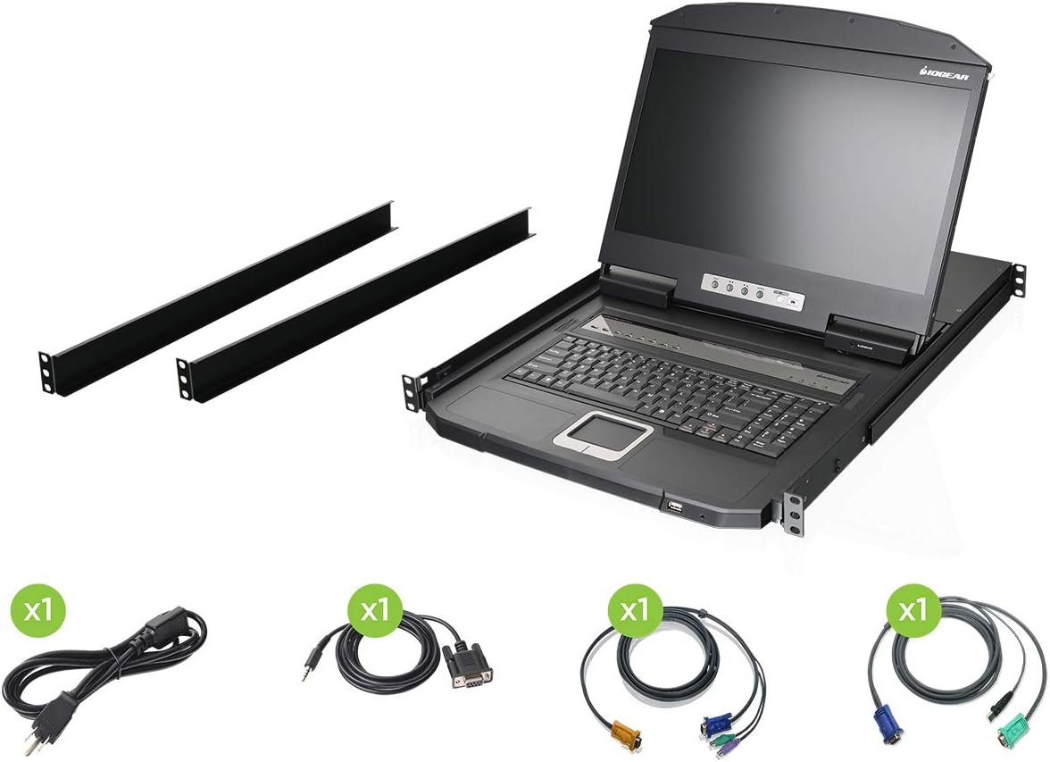 IOGEAR 8 Port 18.5' Widescreen LCD KVM (TAA Compliant) - GCL1908W