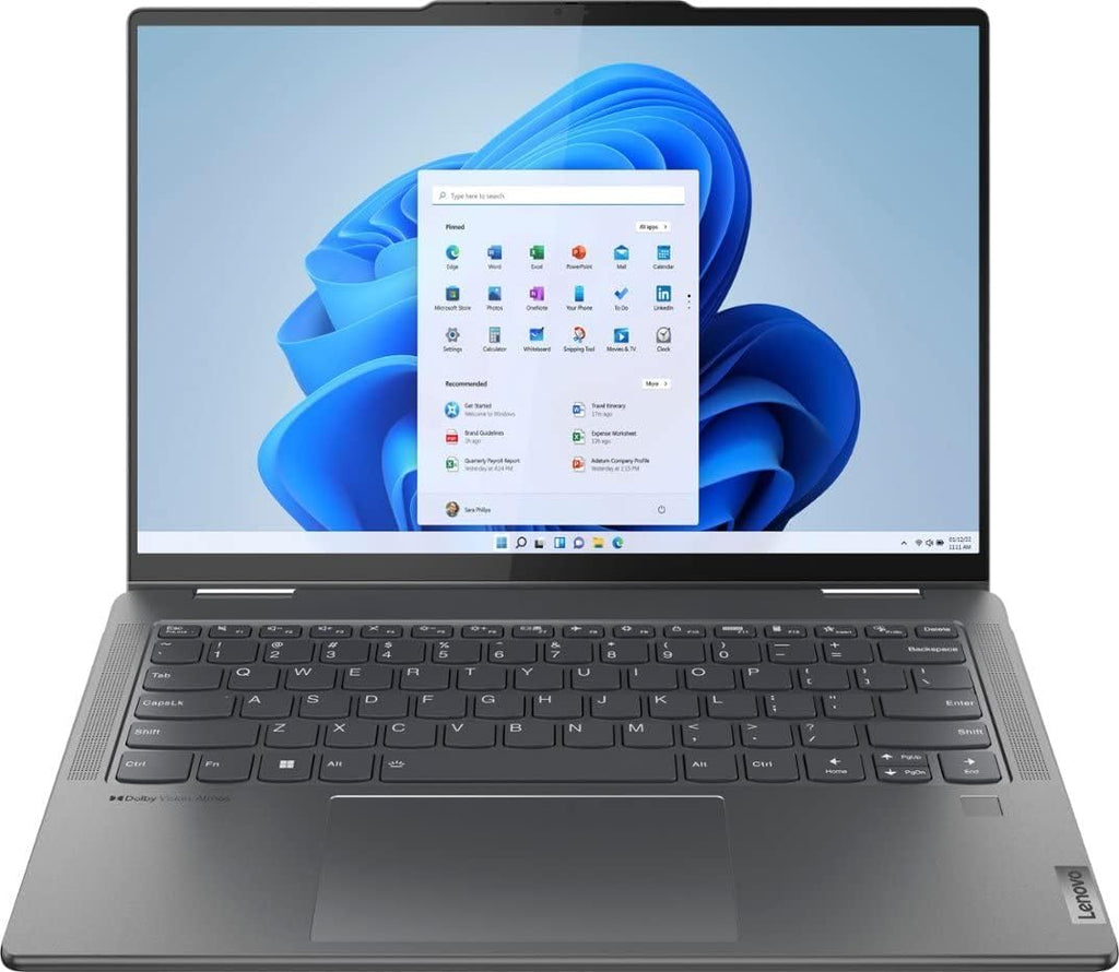 Lenovo Yoga 7 2023 2-in-1 Laptop 14' 2240x1400 IPS Touchscreen 10-Core Intel i7-1355U 16GB RAM 1TB SSD Iris Xe Graphics Thunderbolt 4 Wi-Fi 6E Backlit KB Fingerprint Windows 11 Pro w/ONT 32GB USB