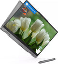 Lenovo Ideapad 5 14' 2-in-1 WUXGA Touchscreen Laptop, 8-core AMD Ryzen 7 8845HS, 16GB LPDDR5 RAM, 1TB SSD, Fingerprint, Backlit Keyboard, Stylus Pen, Win 11 Home, Luna Grey, EAT Laptop Foldable Stand