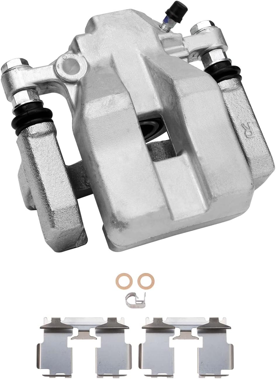Detroit Axle - 11.06' Rear Disc Brake Rotors + Passenger Side Brake Caliper Replacement for 2010-2012 Lexus HS250H - 3pc Set