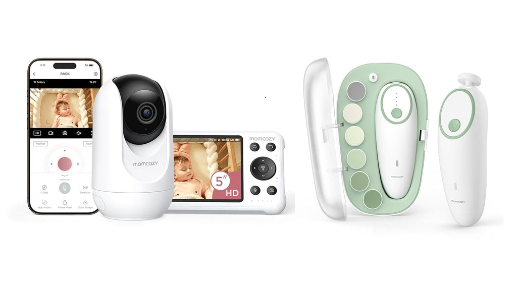Momcozy Smart WiFi Baby Monitor with Camera and Audio & Momcozy Baby Nail File Electric, Gentle Baby Nail Trimmer Electric Rechargeable