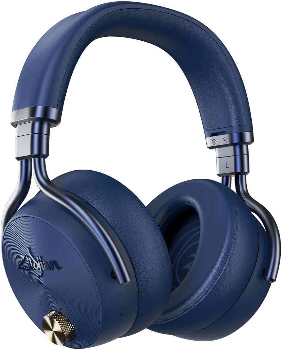 Zildjian ALCHEM-E Perfect Tune Headphones - Midnight Bundle with Case, Stand, and Austin Bazaar Polishing Cloth