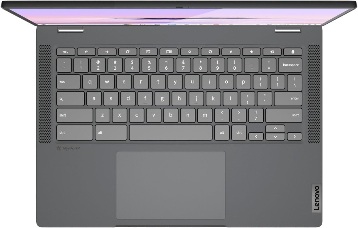 Lenovo IdeaPad Flex 5i Chromebook Plus 2-in-1 Laptop, 14' WUXGA Touchscreen, Intel 6-Core i3-1315U, 8GB RAM, 128GB eMMC + 256GB SD Card, Intel UHD Graphics, Wi-Fi 6, Backlit Keyboard, Chrome OS