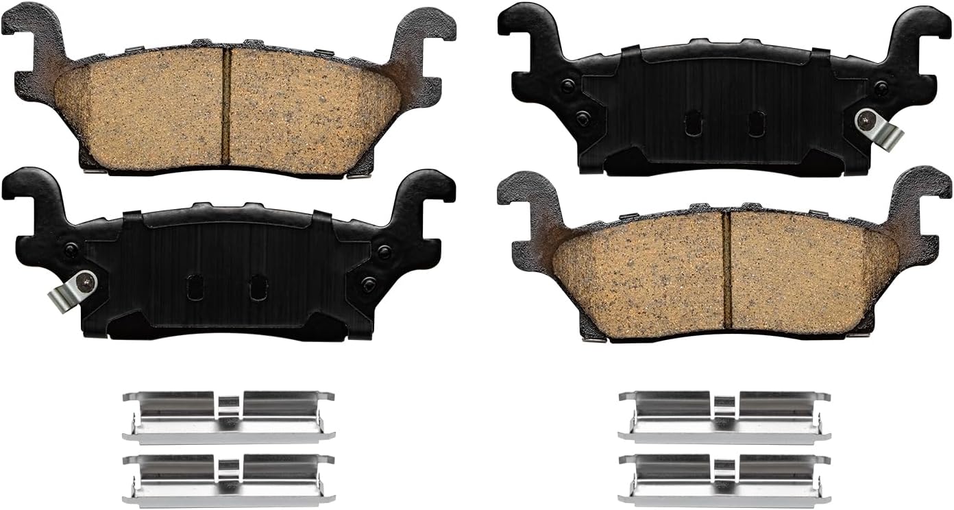 Detroit Axle - REAR Brake Kit for 2009-10 H3T 2006-2010 Hummer H3 Disc Brake Rotors Ceramic Brakes Pads 2007 2008 Replacement