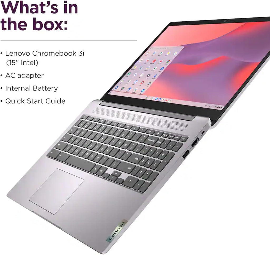 Lenovo IdeaPad 3i Chromebook Laptop, 15.6'' FHD (1920 x 1080) Touchscreen, 4-Core Intel Pentium Silver N6000, 8GB LPDDR4x, 256GB (128GB eMMC+128GB SD Card), Wi-Fi 6, Arctic Grey, EAT Mouse Pad