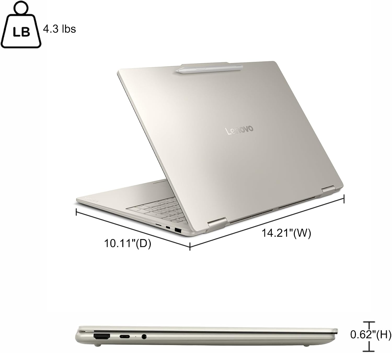 Lenovo Yoga 7 2-in-1 Laptop 16' WUXGA IPS Touch (Glossy Anti-Fingerprint) AMD 8-core Ryzen AI 7 350 (Up to 50 AI Tops) 16GB RAM 1TB SSD for Creator Business Professional Win11Pro ICP Hub