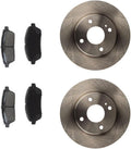 Set of 3 Front Brake Kit, Front Semi-Met Brake Pads and Brake Rotors Kit for Ford Fiesta 1.6L 2011 2012 2013 2014 2015 2016 2017 2018 2019, for Fiesta 1.0L 2014 2015 2016 2017