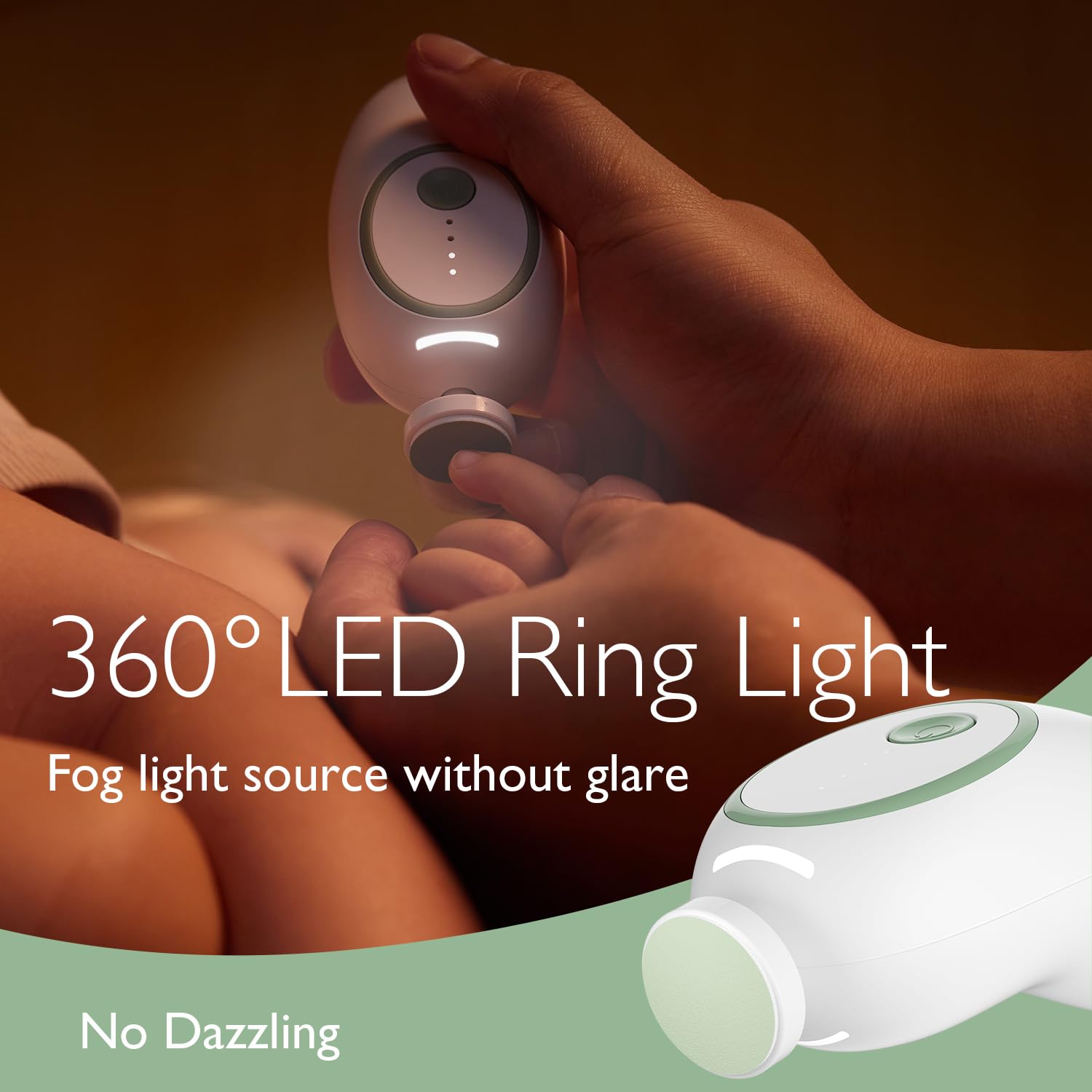 Momcozy Smart WiFi Baby Monitor with Camera and Audio & Momcozy Baby Nail File Electric, Gentle Baby Nail Trimmer Electric Rechargeable