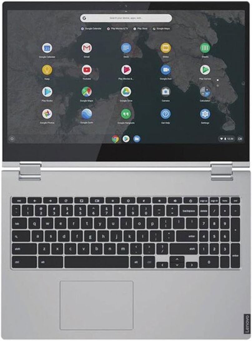 Lenovo Chromebook C340-15 15.6' Full HD 2-in-1 Touchscreen Notebook Computer, Intel Core i3-8130U 2.2GHz, 4GB RAM, 32GB eMMC, Chrome OS, Mineral Gray