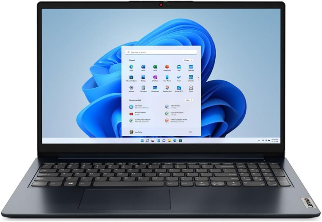 Lenovo IdeaPad 1 15.6' FHD Touchscreen (1920 x 108) Laptop, Intel Core i5-1235U, 8 GB RAM, 512 GB SSD, Windows 11 in S Mode, Wi-Fi, Abyss Blue, 82QD00HMUS
