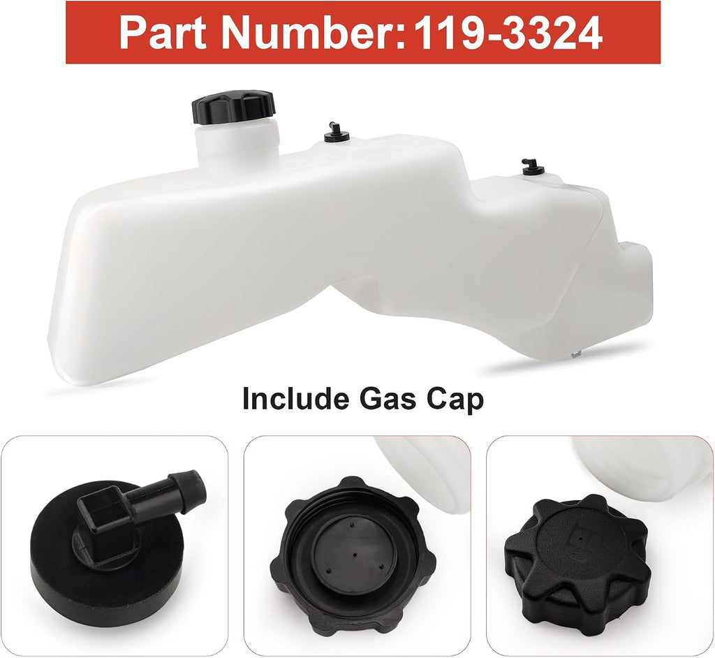 Fuel Tank Asm Part # 119-3324 Compatible with Quest E S Series, Toro TimeCutter MX, TimeCutter SS, TimeCutter SX, TimeCutter ZS Series